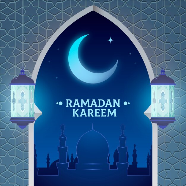 Design piatto felice ramadan kareem falce di luna