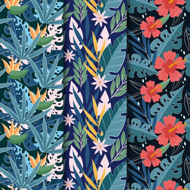 Vector flat design hawaiian shirt pattern illustration