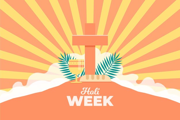 Vector flat design holy week