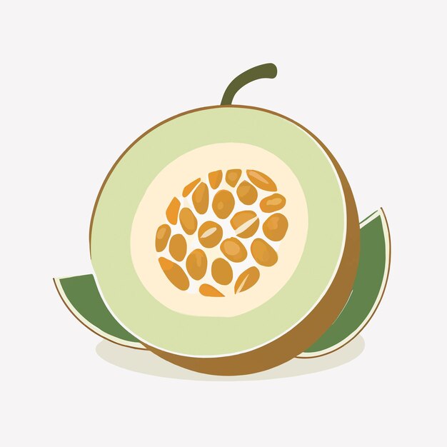 Vector flat design honeydew icon on a white background
