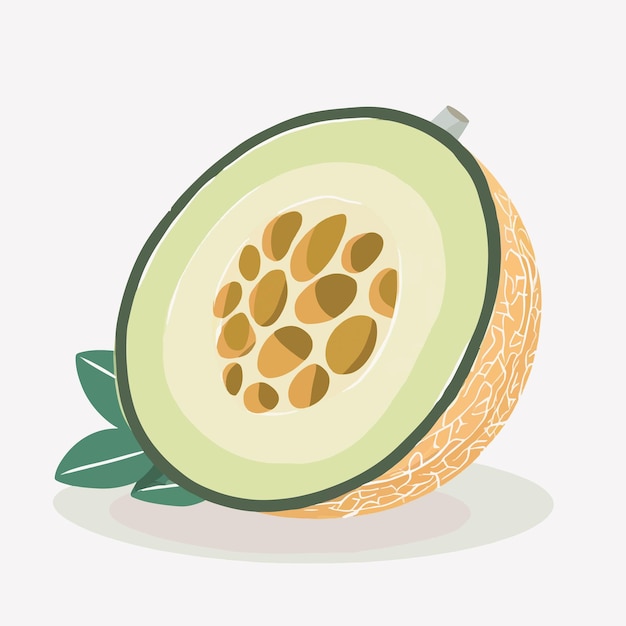 Flat design honeydew icon on a white background