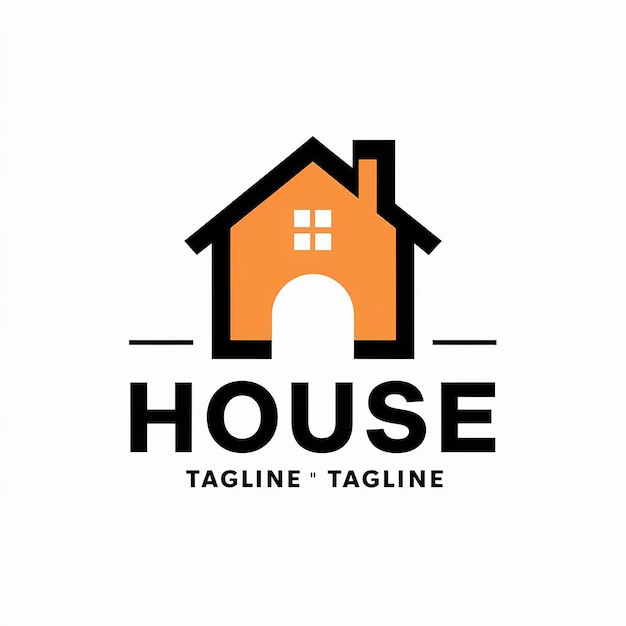 Flat design house logo templat