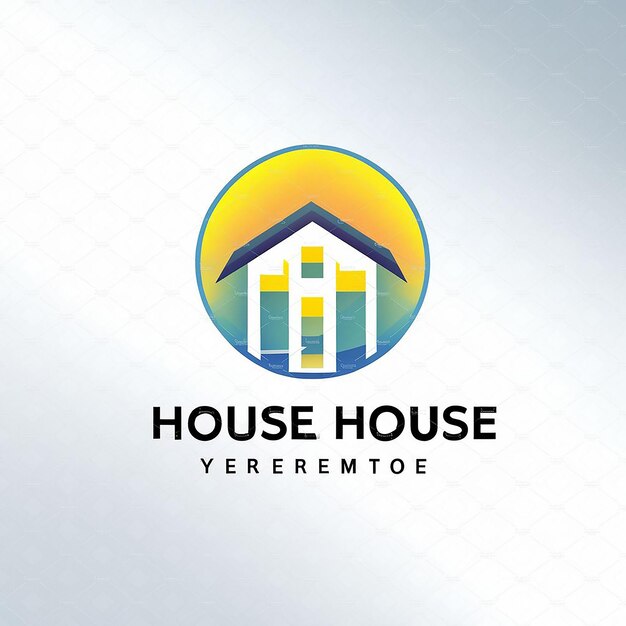 Flat design house logo templat