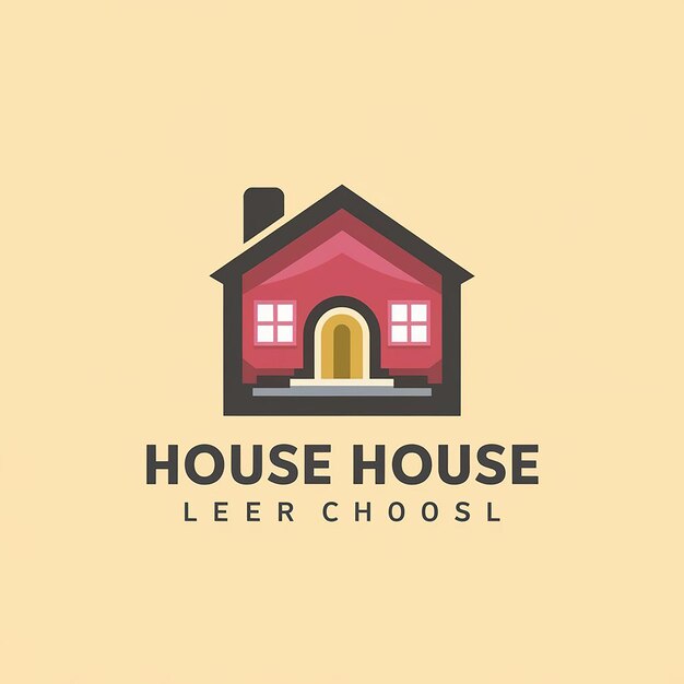 Vector flat design house logo templat