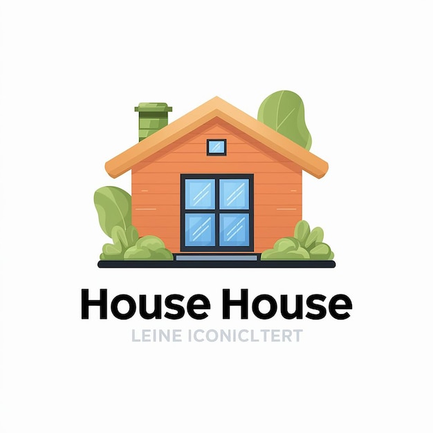 Vector flat design house logo templat