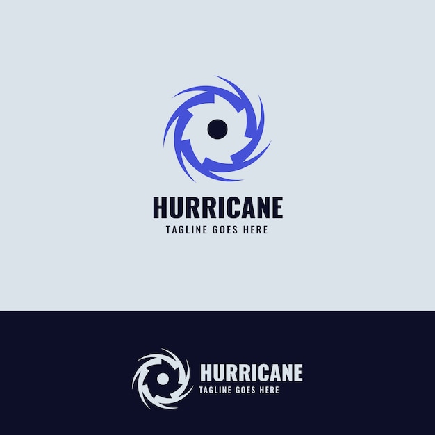 Vector flat design hurricane logo template