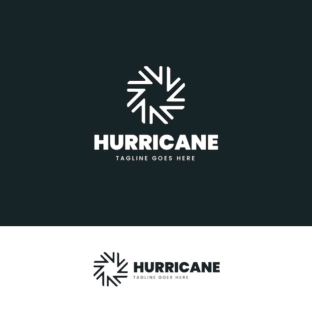 Vector flat design hurricane logo template