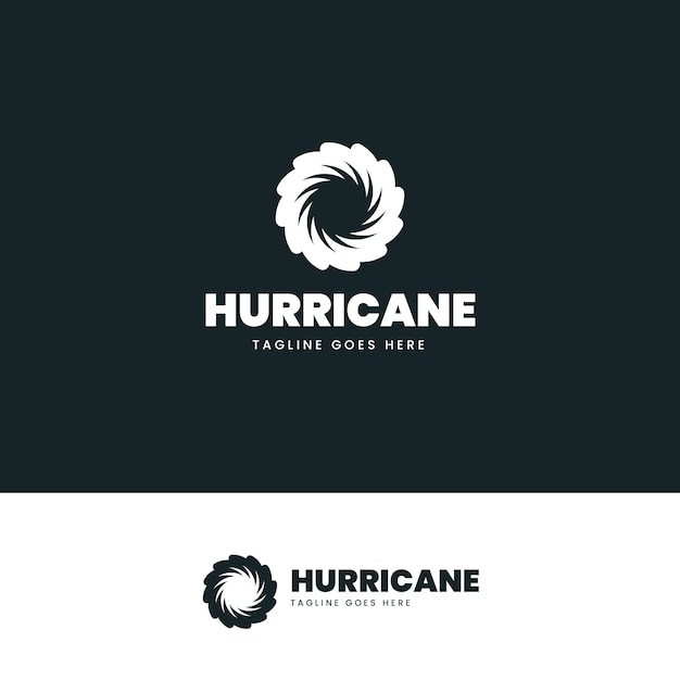 Vector flat design hurricane logo template