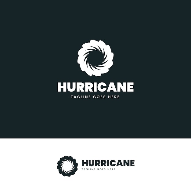 Modello di logo di uragano di design piatto