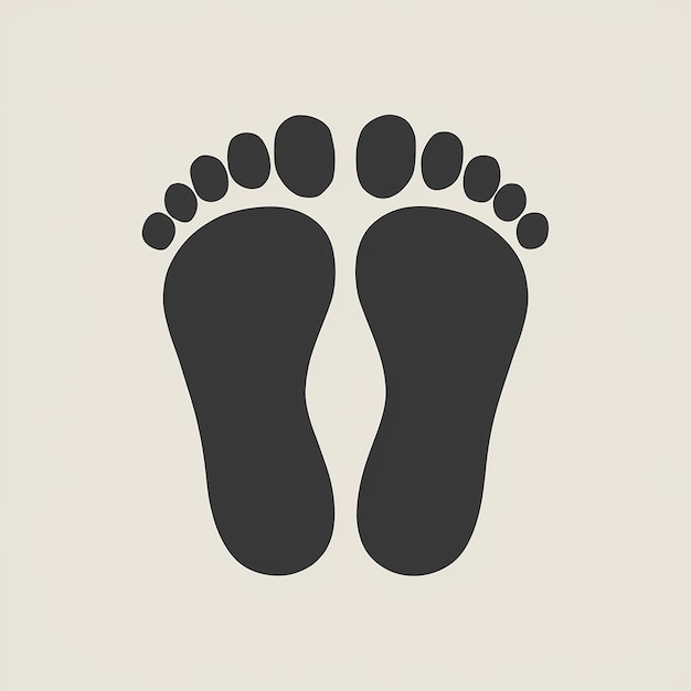 Vector flat design illustration of footprint vector