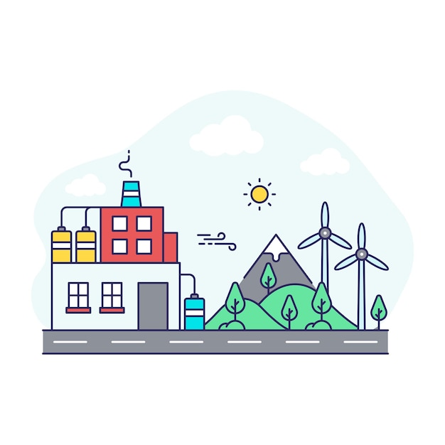 Flat design illustration of home