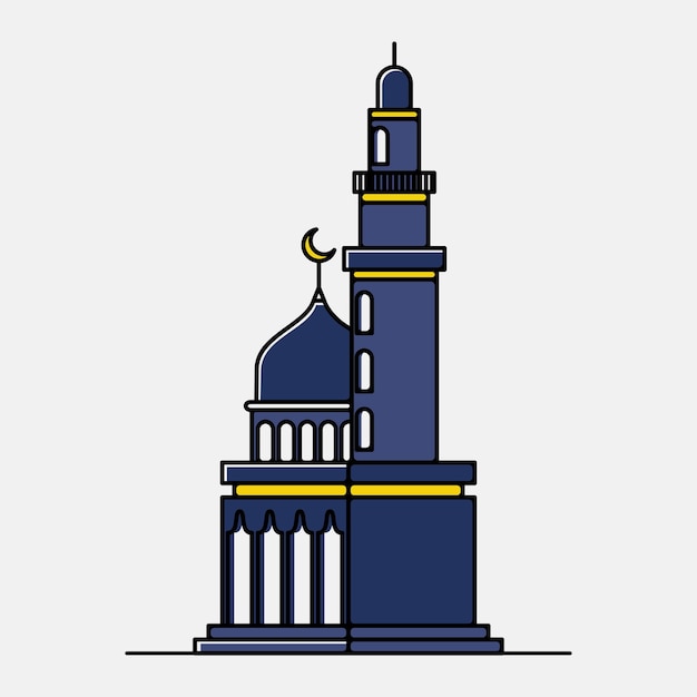 Design piatto illustrazione moschea