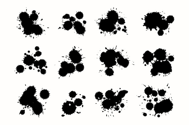 Vector flat design ink splash element