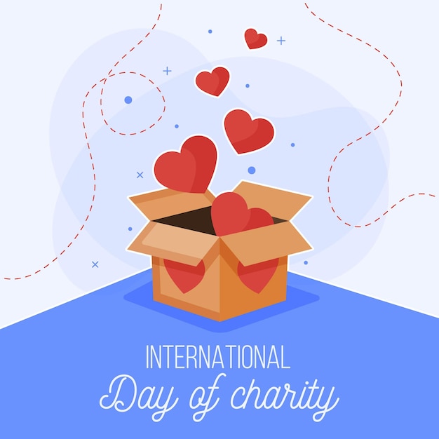 Vector flat design international day of charity