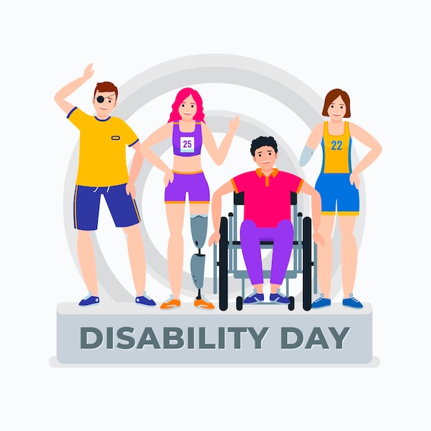 Flat design international day of people with disability