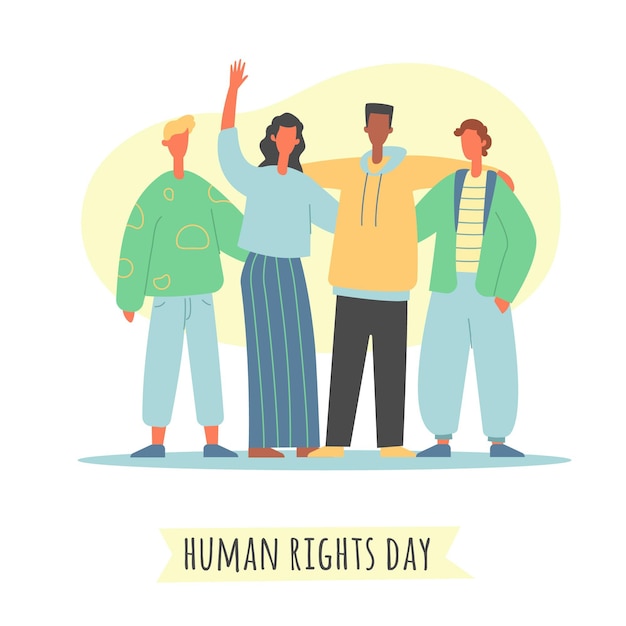 Vector flat design international human rights day