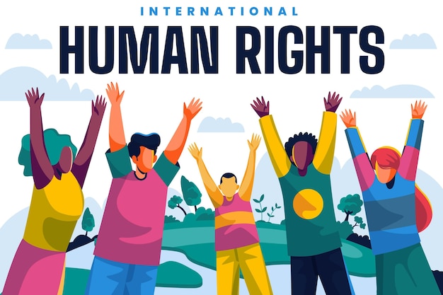 Flat design international human rights day