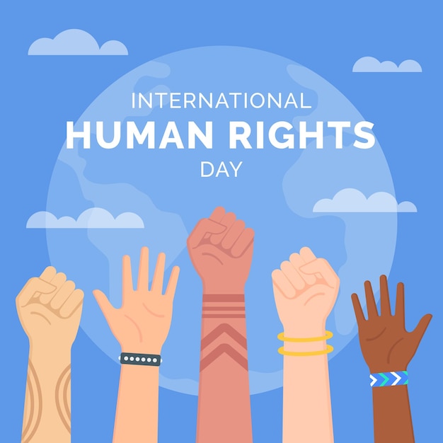 Flat design international human rights day