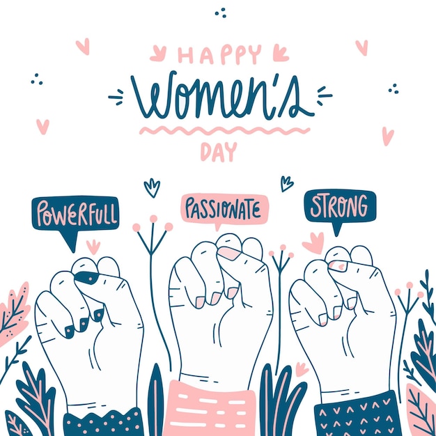 Vector flat design international women's day illustration