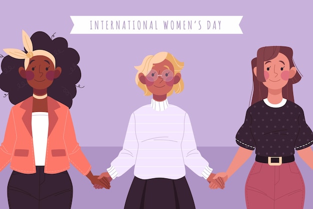 Vector flat design international women's day illustration