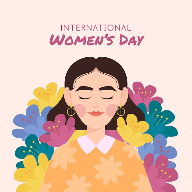 Flat design international womens day