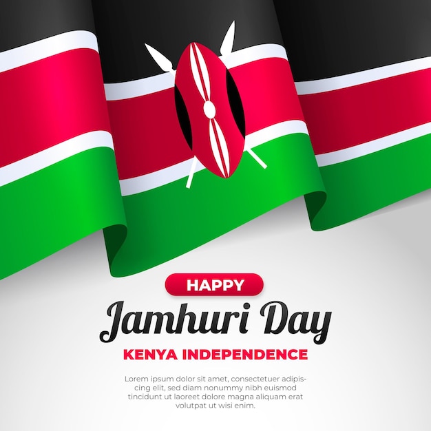 Vector flat design jamhuri day