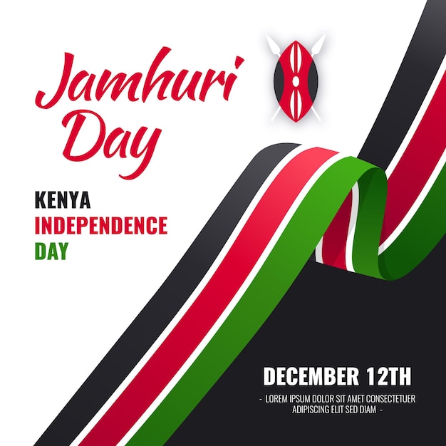 Vector flat design jamhuri day