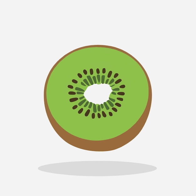 Vector flat design kiwi logo on a white background