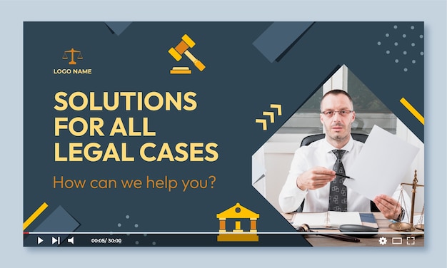 Flat design law firm youtube thumbnail