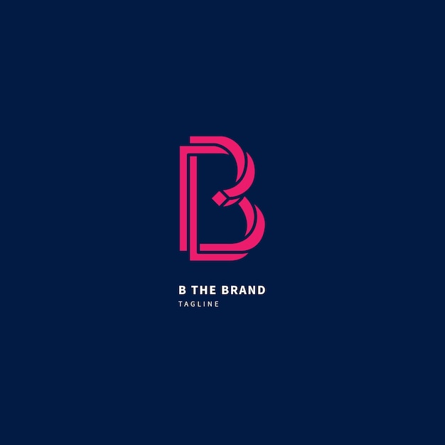 Flat design letter b logo template