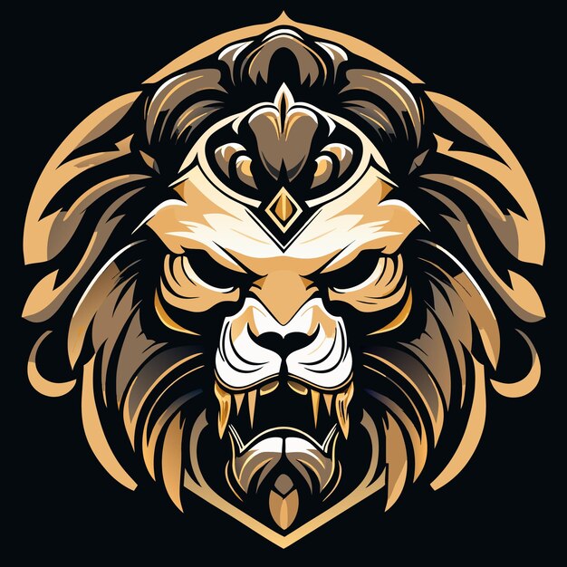 Flat Design lion Skull Vector Pack