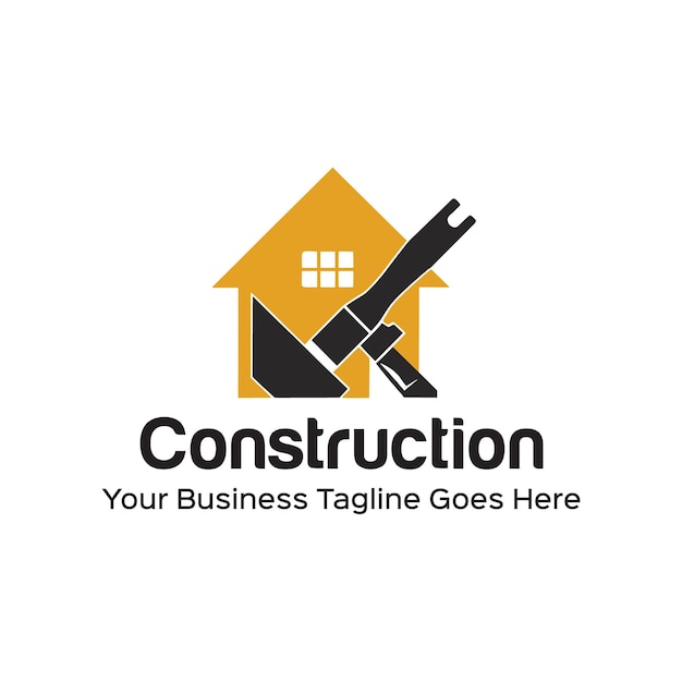 Вектор Логотип плоского дизайна для строительной компании