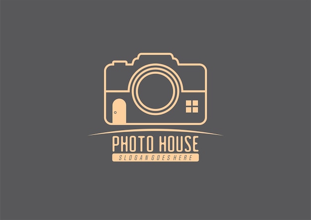 flat design logo photo studio