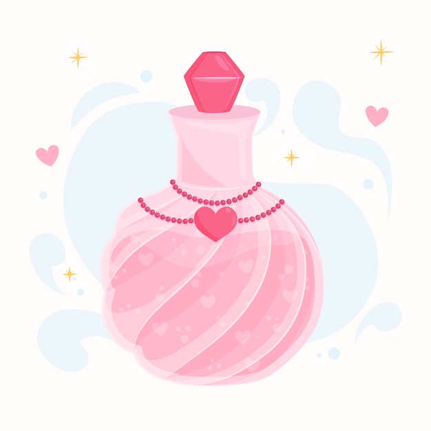 Vector flat design love potion illustration