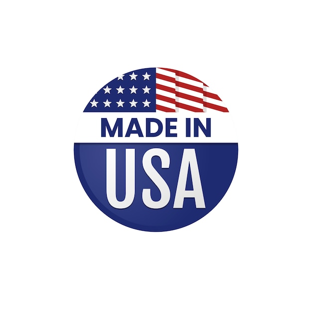 Flat design made in usa logo template