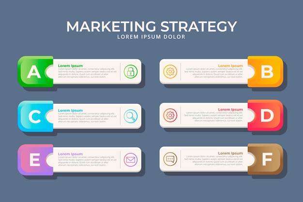 Infografica marketing design piatto