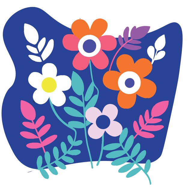 Flat design matisse style illustration Floral