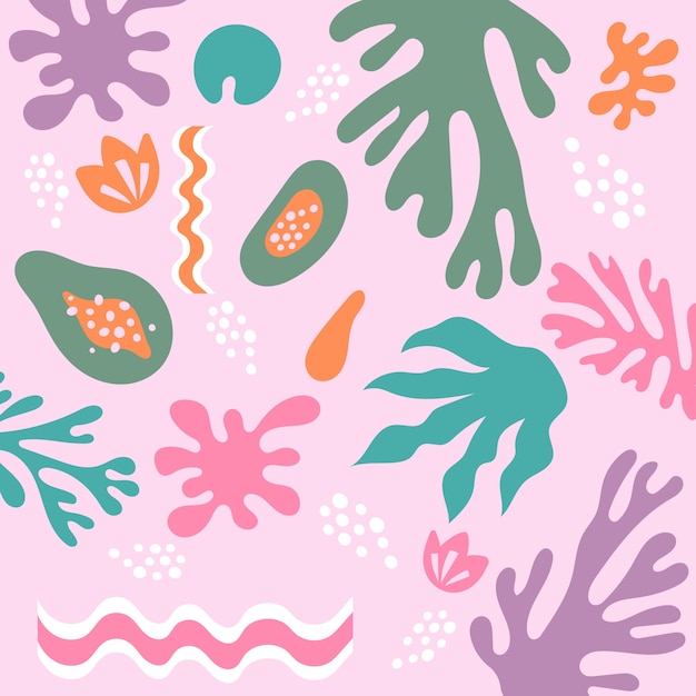 flat design matisse style illustration