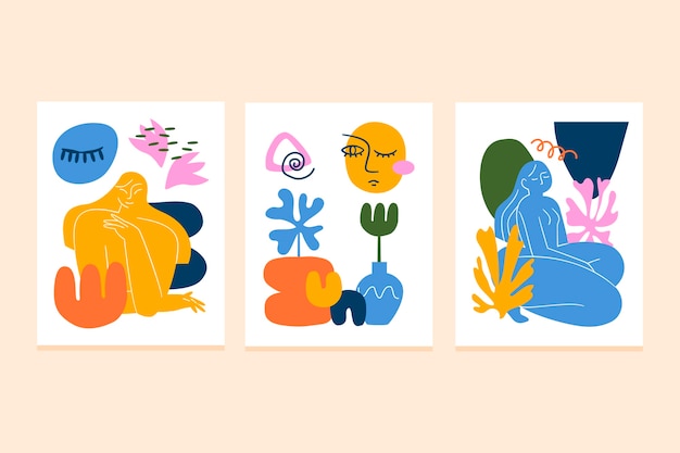 Flat design matisse style illustration