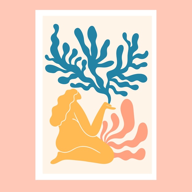 Vector flat design matisse style illustration