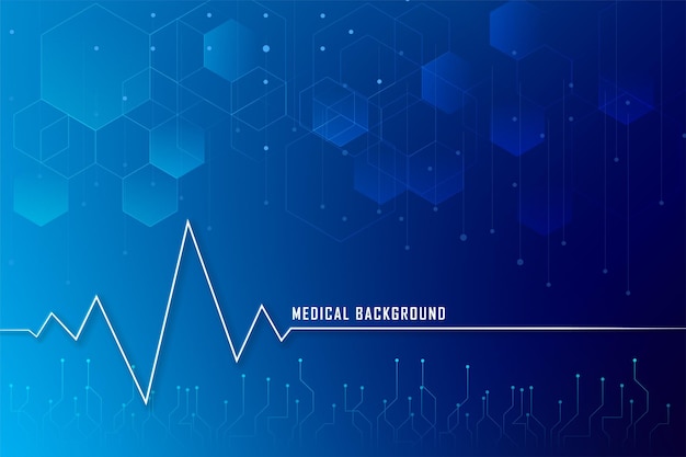 Flat design of medical background vector