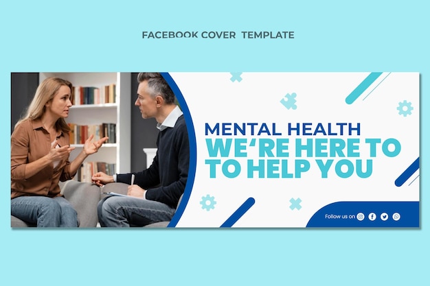 flat design medical facebook cover