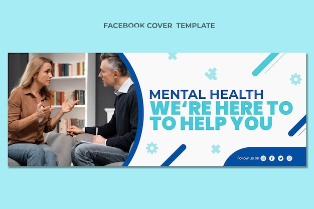 Flat design medical facebook cover