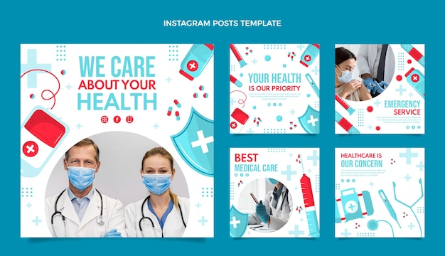 flat design medical instagram post