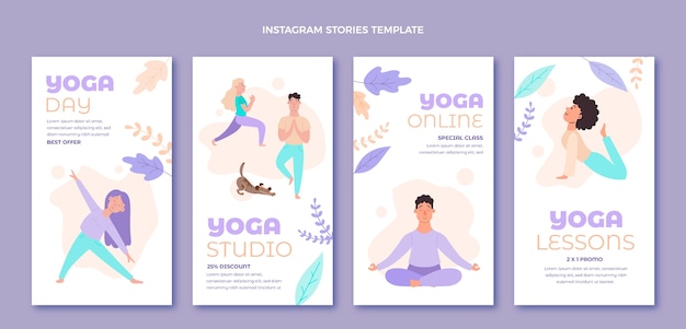 Flat design medical instagram stories