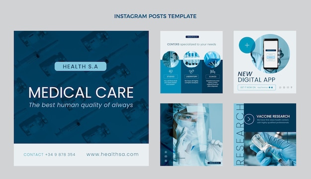 Flat design medical