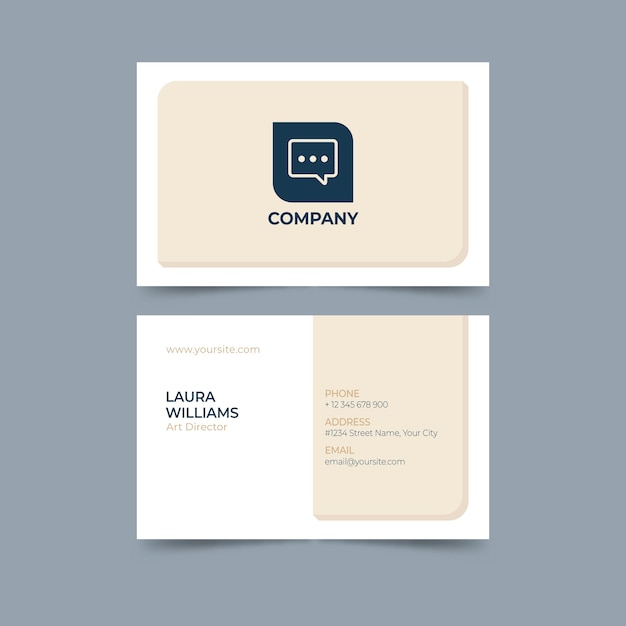 Flat design minimal business card