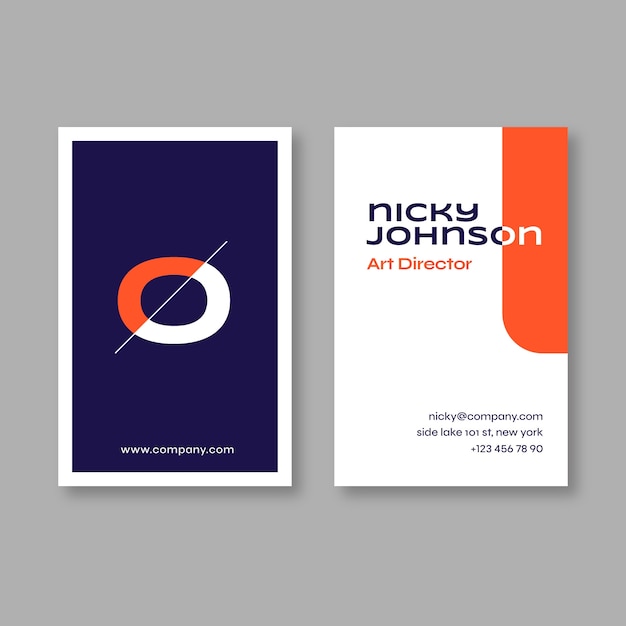 Vector flat design minimal business card