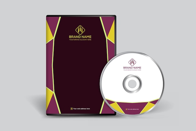 Flat design minimal DVD cover design