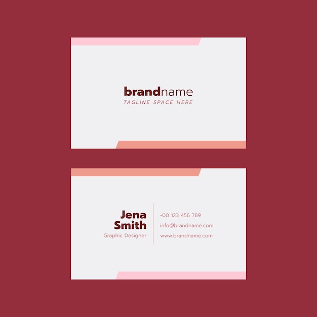 Flat design minimalist business card